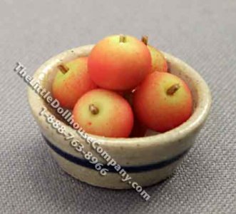 (image for) Dollhouse 1/2 Scale Model Bowl of Red Apples