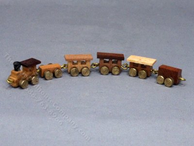 (image for) Miniature Wooden Toy Train for Dollhouses