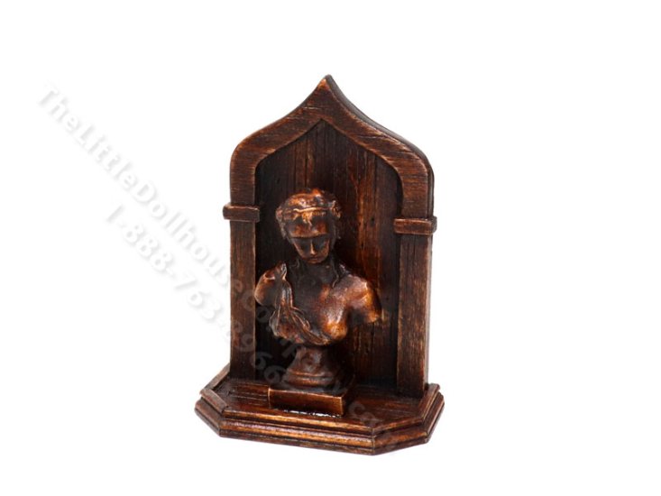(image for) Miniature Signed Gothic Wall Statue Bust by Michael Mortimer