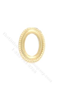 (image for) Miniature Gold Small Beaded Oval Frame