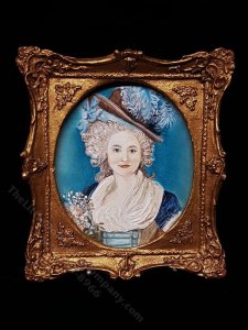 (image for) Miniature 'Fashionable Woman in a Plumed Hat' by Kelly Hadden