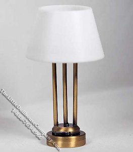 (image for) Miniature Battery Operated 'New Yorker' Antique Brass Table Lamp