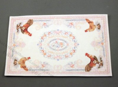 (image for) Dollhouse Scale Model Roosters Light Carpet