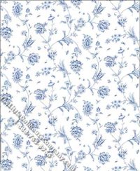 (image for) Blue Belle Pattern Miniature Wallpaper for Dollhouses