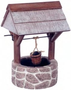 (image for) Miniature Resin Fieldstone Wishing Well for Dollhouses
