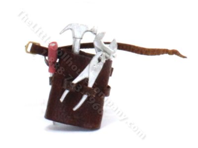(image for) Miniature Leather Tool Belts with Tools for Dollhouses