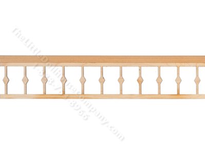 (image for) Miniature Diamond Center Hand Rail for Dollhouses