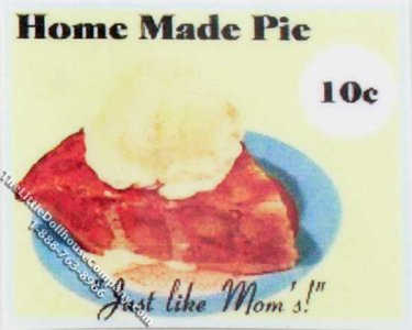 (image for) Miniature Apple Pie Sign for Dollhouses