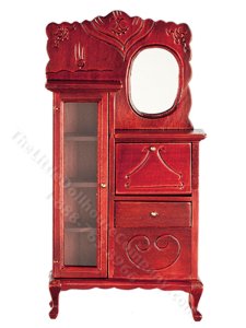(image for) Miniature Mahogany Side-by-Side for Dollhouses
