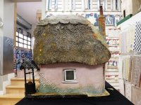 (image for) Assembled Vintage Pink Tudor Cottage Dollhouse