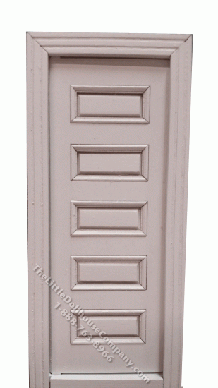 (image for) Miniature 5 Raised Panel White Interior Door for Dollhouses