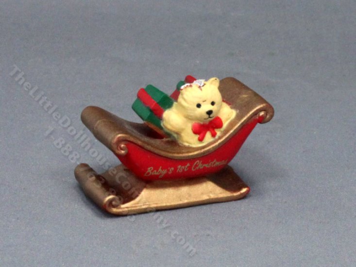 (image for) Miniature Christmas Sleigh for Dollhouses