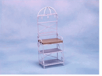 (image for) Miniature White Wire Kitchen Rack/Work Centre for Dollhouses