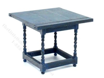 (image for) Miniature Blue Kitchen Table for Dollhouses