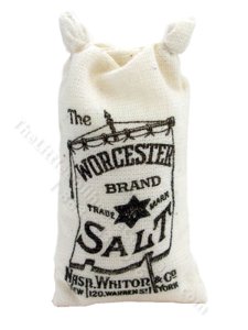(image for) Miniature Sack of Worcester Salt for Dollhouses