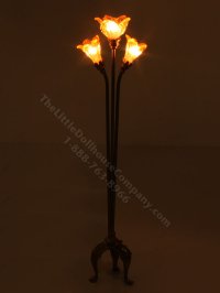 (image for) Miniature Brass Yellow Triple Tulip Lamp Floor by Jim Pounder