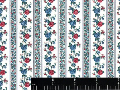 (image for) Kismet Stripe Pattern Miniature Wallpaper for Dollhouses -Blue