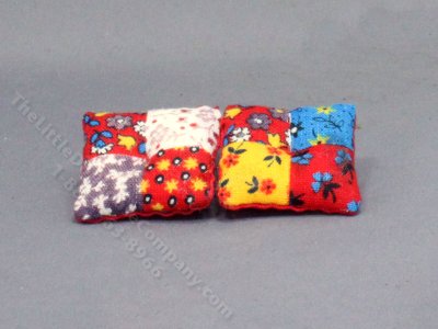 (image for) Miniature Pair of Square Cushions for Dollhouses