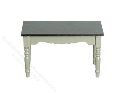 (image for) Miniature Grey and Black Kitchen Table for Dollhouses