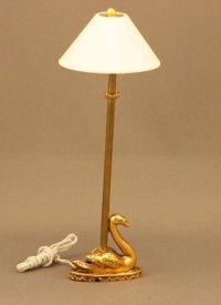 (image for) Dollhouse Scale Model Swan Lamp