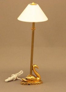 (image for) Dollhouse Scale Model Swan Lamp