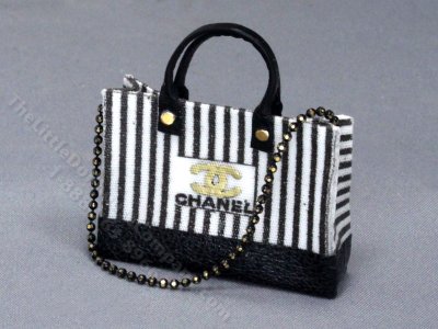 (image for) Miniature Black and White Chanel Purse by Judith Blondell