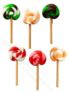 (image for) Miniature Colourful Swirl Lollipops for Dollhouses (1pc/pkg)