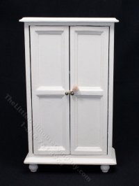(image for) Miniature White Wardrobe for Dollhouses