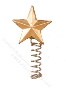 (image for) Miniature Gold Star Tree Topper for Dollhouses