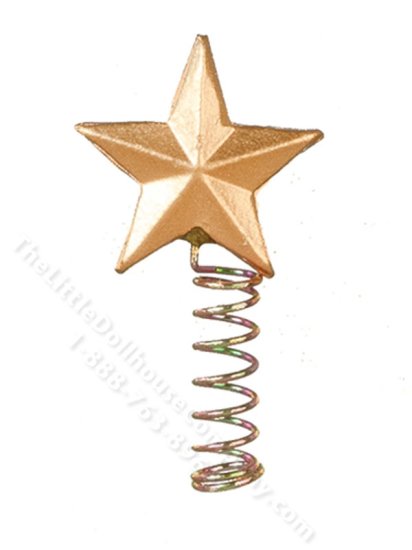 (image for) Miniature Gold Star Tree Topper for Dollhouses