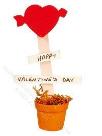 (image for) Miniature Valentine Heart Pot for Dollhouses