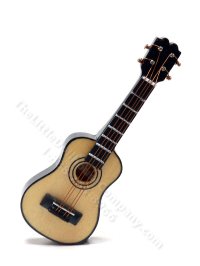 Miniature Acoustic Guitar for Dollhouses (image for) Miniature Acoustic Guitar for Dollhouses
