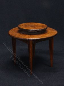 (image for) Miniature Kitchen Table with Lazy Susan for Dollhouses