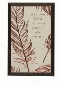 (image for) Miniature Inspirational Print on Wood in Black Frame
