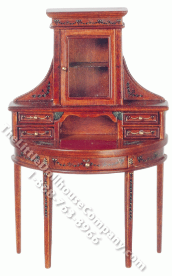 (image for) Miniature Walnut Dressing Table for Dollhouses