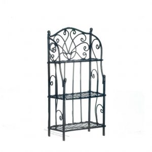 (image for) Miniature Medium Black Wire 3-Shelf Unit For Dollhouses