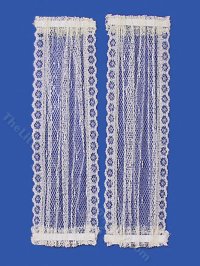(image for) Miniature Double Front Door Panel Curtain for Dollhosues - Ecru