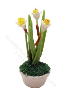 (image for) Miniature Daffodils in Pot for Dollhouses