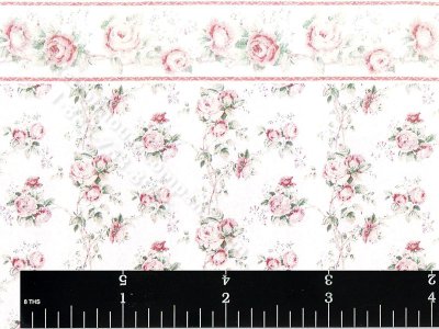 (image for) Pale Floral Wallpaper for Dollhouses