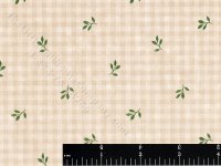 (image for) Leaves on Gingham Miniature Wallpaper for Dollhouses
