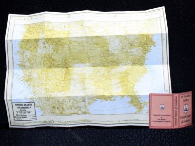 (image for) Miniature Map of the United States of America for Dollhouses