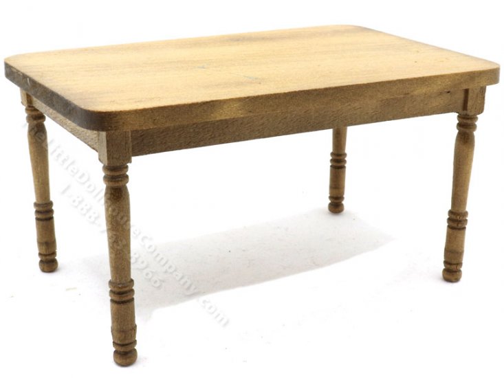 (image for) Miniature Walnut Kitchen Table For Dollhouses