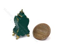 (image for) Miniature French Rococo Style Table/Mantel Clock - Green
