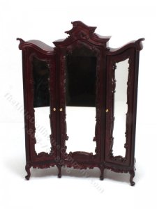 (image for) Miniature Mahogany Mirrored Armoire