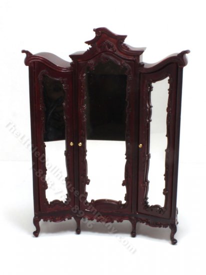 (image for) Miniature Mahogany Mirrored Armoire