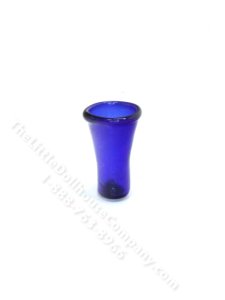 (image for) Miniature Blue Glass Vase for Dollhouses