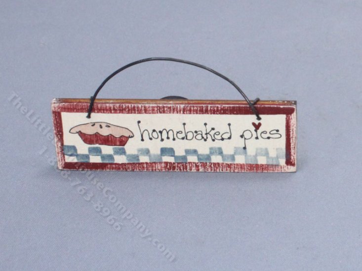 (image for) Miniature 'Homebaked Pies' Shop Sign for Dollhouses