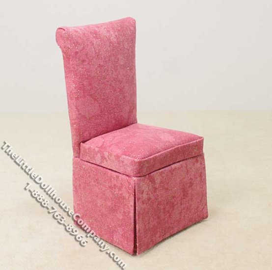 (image for) Miniature Pink Parsons Chair for Dollhouses