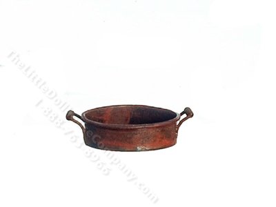 (image for) Miniature Rusted Metal Pan for Dollhouses