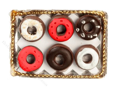 (image for) Miniature Donuts on a Tray for Dollhouses